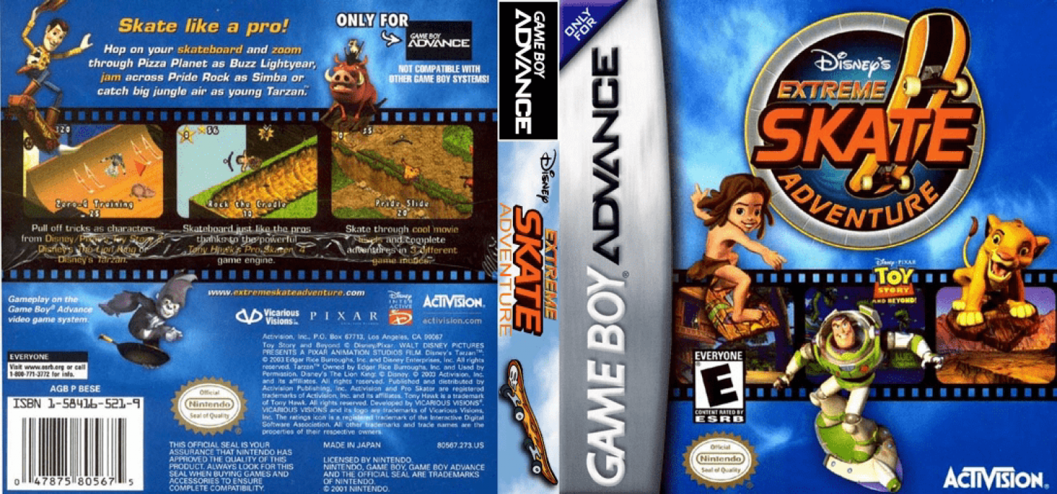 Disney’s Extreme Skate Adventure [US] gba 2003 Box Art