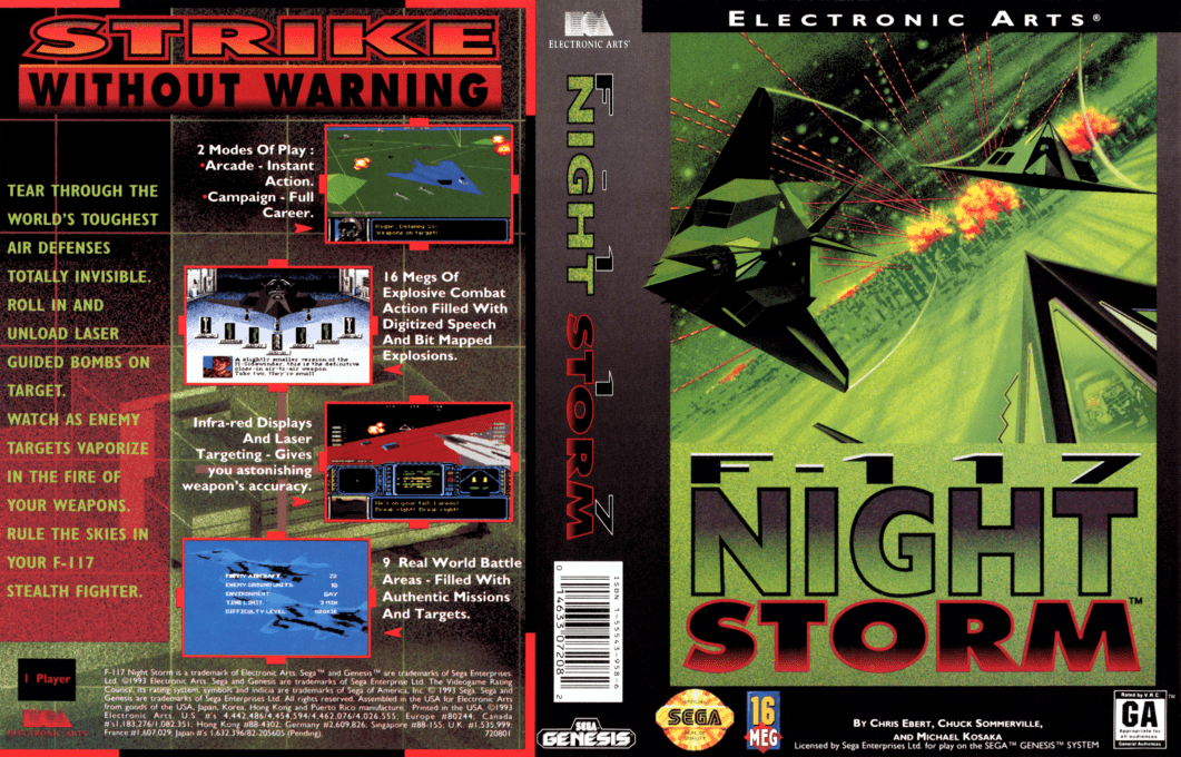 F-117 Night Storm [US,EU] segaMD 1993 Box Art