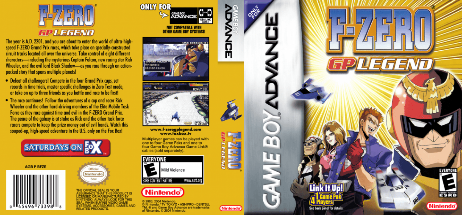 F-Zero : GP Legend [US] gba 2004 Box Art
