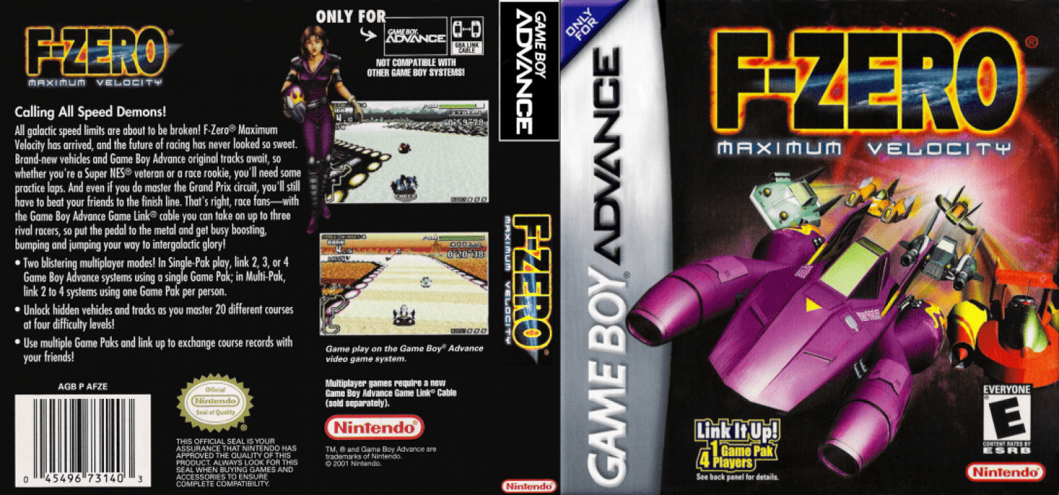 F-Zero : Maximum Velocity [US,EU] gba 2001 Box Art