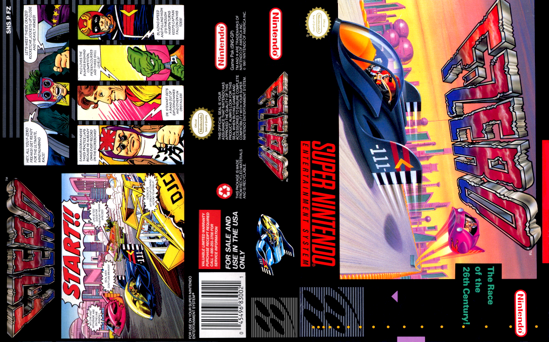 F-Zero [US] snes 1991 Box Art