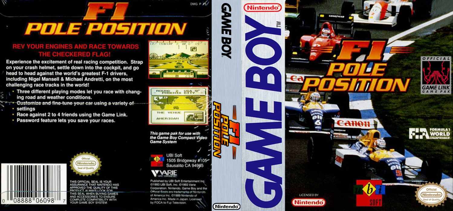 Nakajima Satoru Kanshuu : F-1 Hero GB ’92, The Graded Driver [US,EU] gb 1993 Box Art