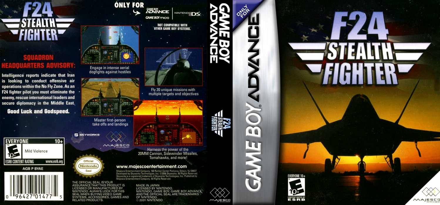 F24 Stealth Fighter [US] gba 2007 Box Art