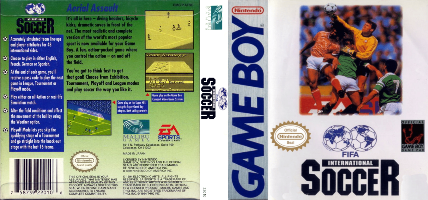 FIFA International Soccer [US,EU] gb 1995 Box Art