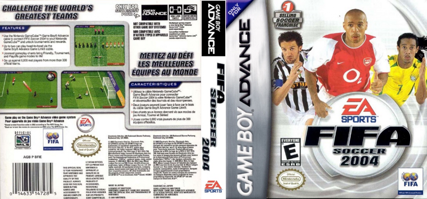 FIFA Soccer 2004 [US,EU] gba 2003 Box Art