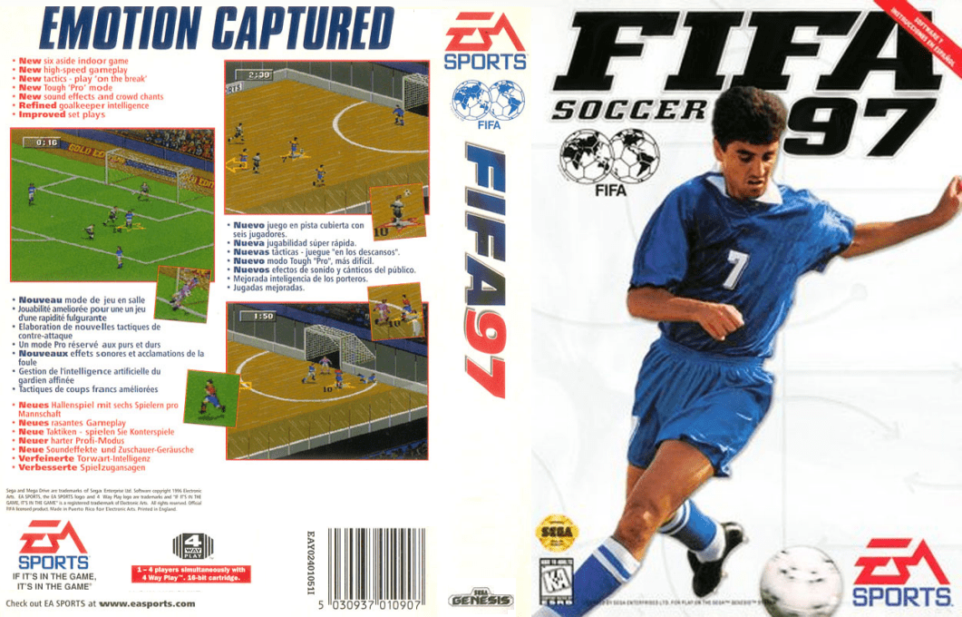 FIFA Soccer 97 [US,EU] segaMD 1996 Box Art