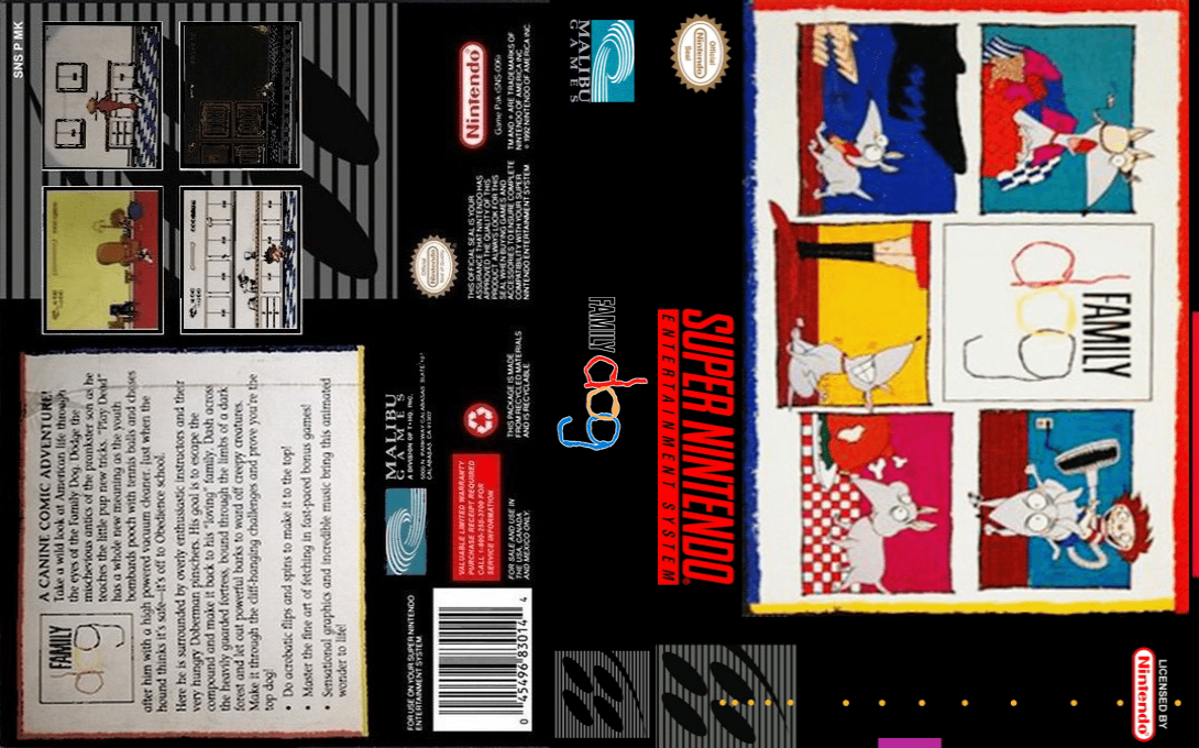 Family Dog [US] snes 1993 Box Art