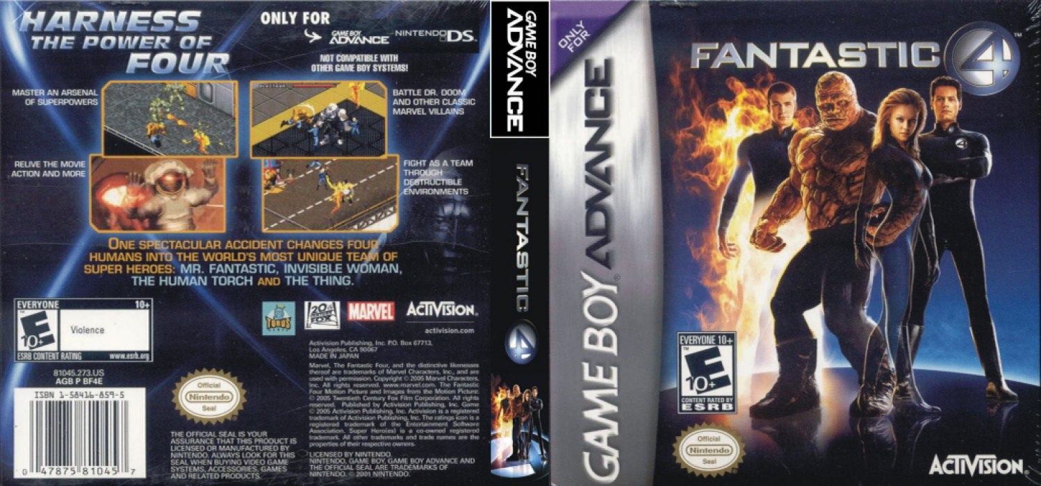 Fantastic 4 [US] gba 2005 Box Art