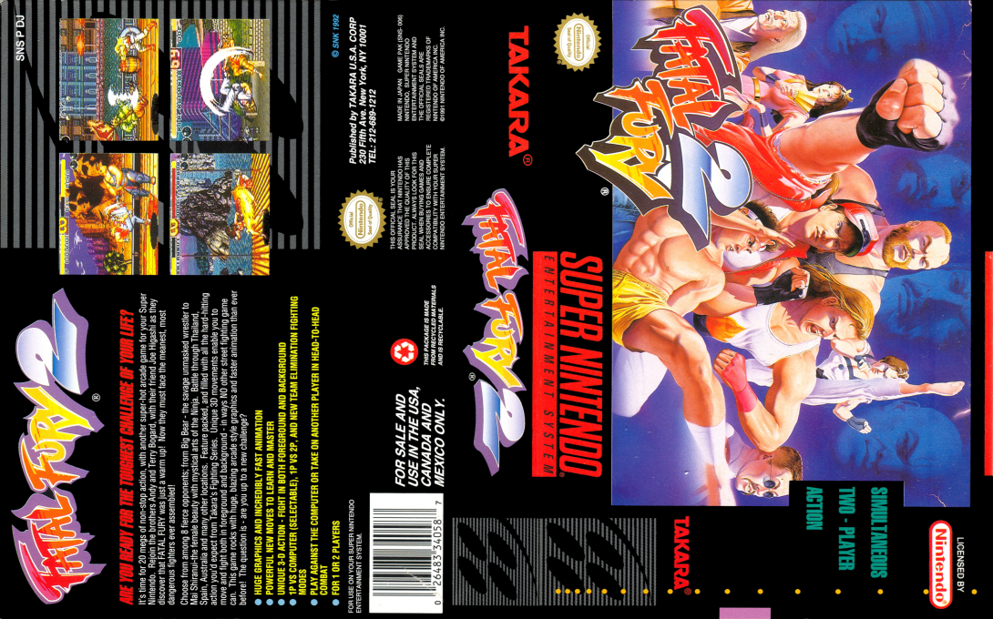 Fatal Fury 2 [US] snes 1993 Box Art