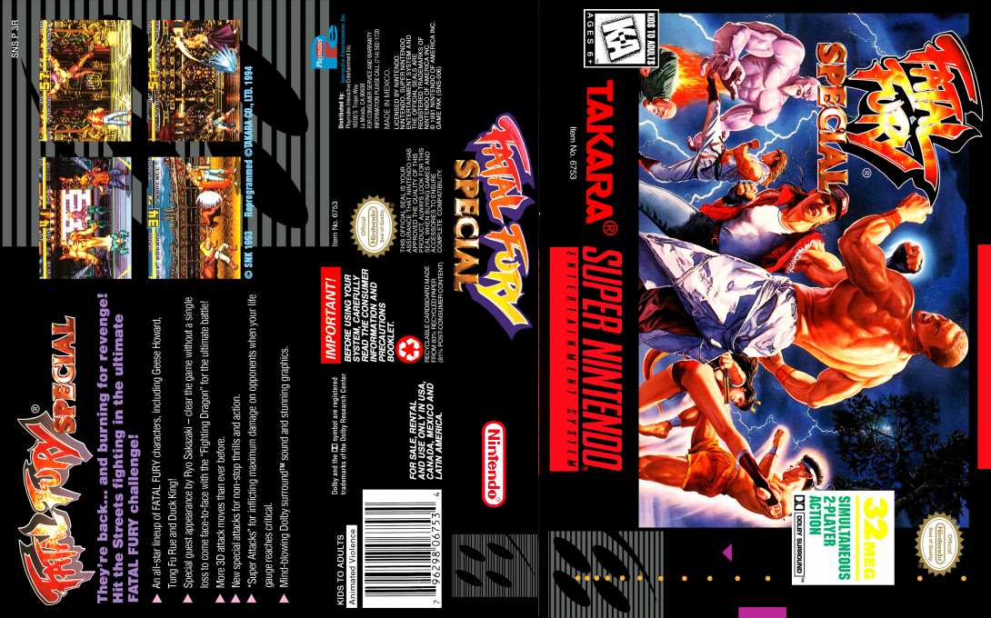 Fatal Fury Special [US] snes 1995 Box Art