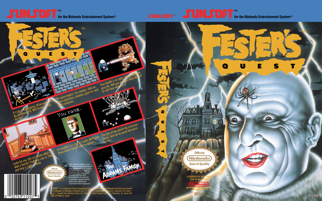 Fester’s Quest [US] nes 1989 Box Art