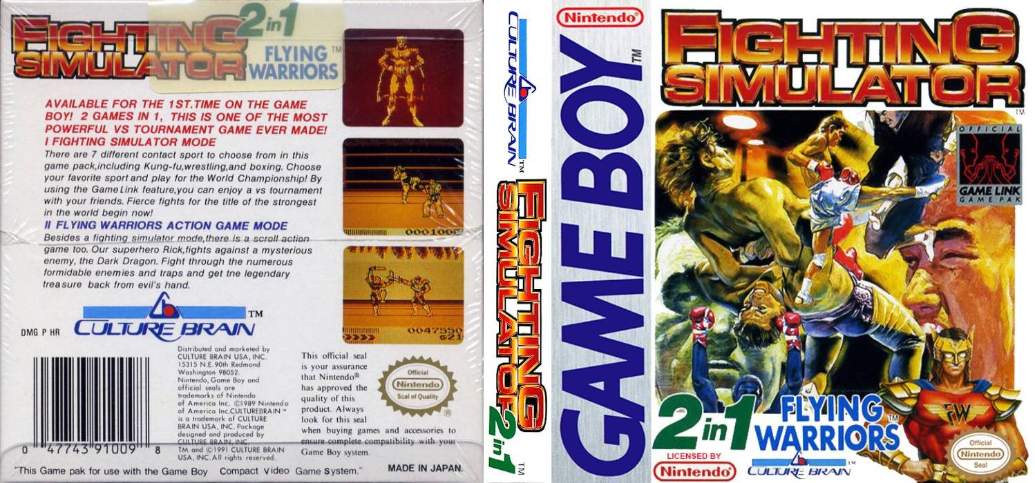 Fighting Simulator – 2 in 1 Flying Warriors [US,EU] gb 1992 Box Art