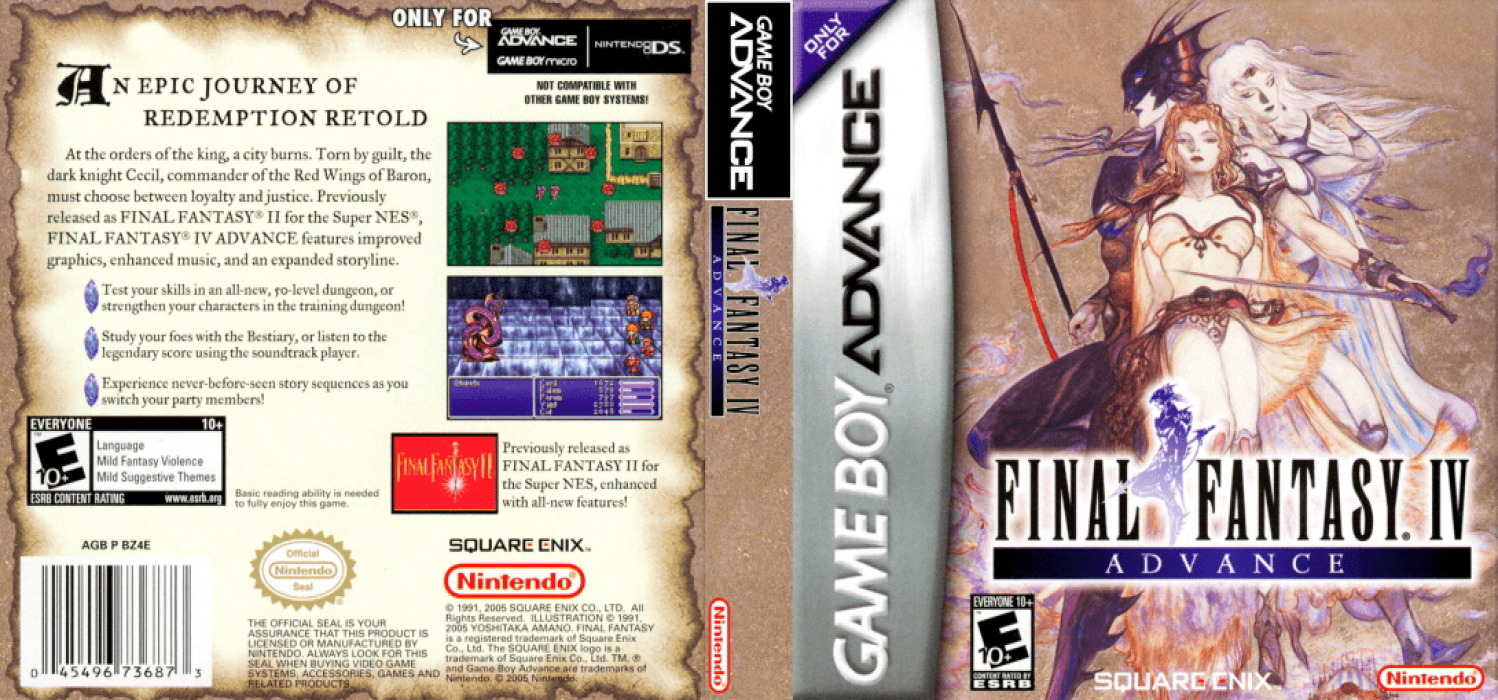 Final Fantasy IV Advance [US] gba 2005 Box Art