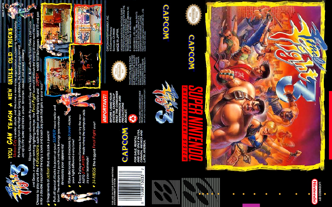 Final Fight 3 [US] snes 1995 Box Art
