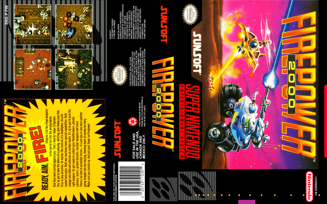 Firepower 2000 [US] snes 1992 Box Art