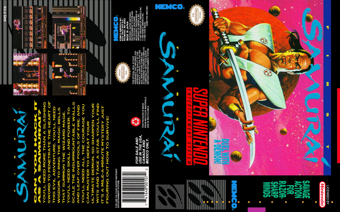 First Samurai [US] snes 1993 Box Art