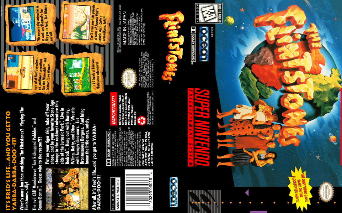 The Flintstones [US] snes 1995 Box Art
