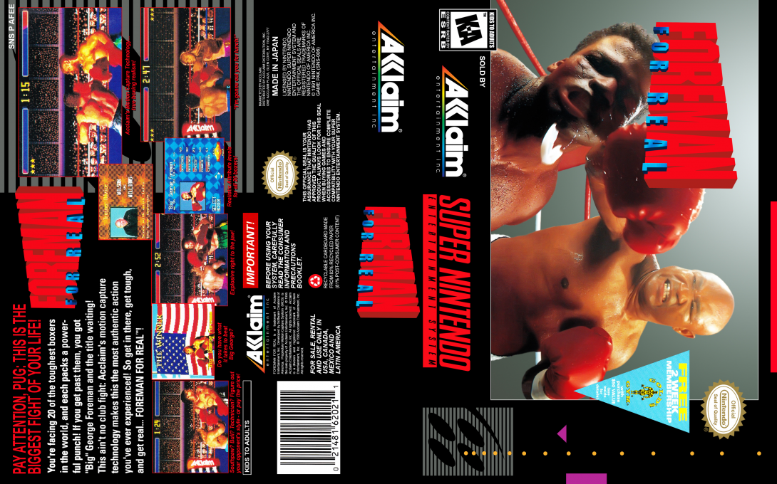 Foreman for Real [US] snes 1995 Box Art