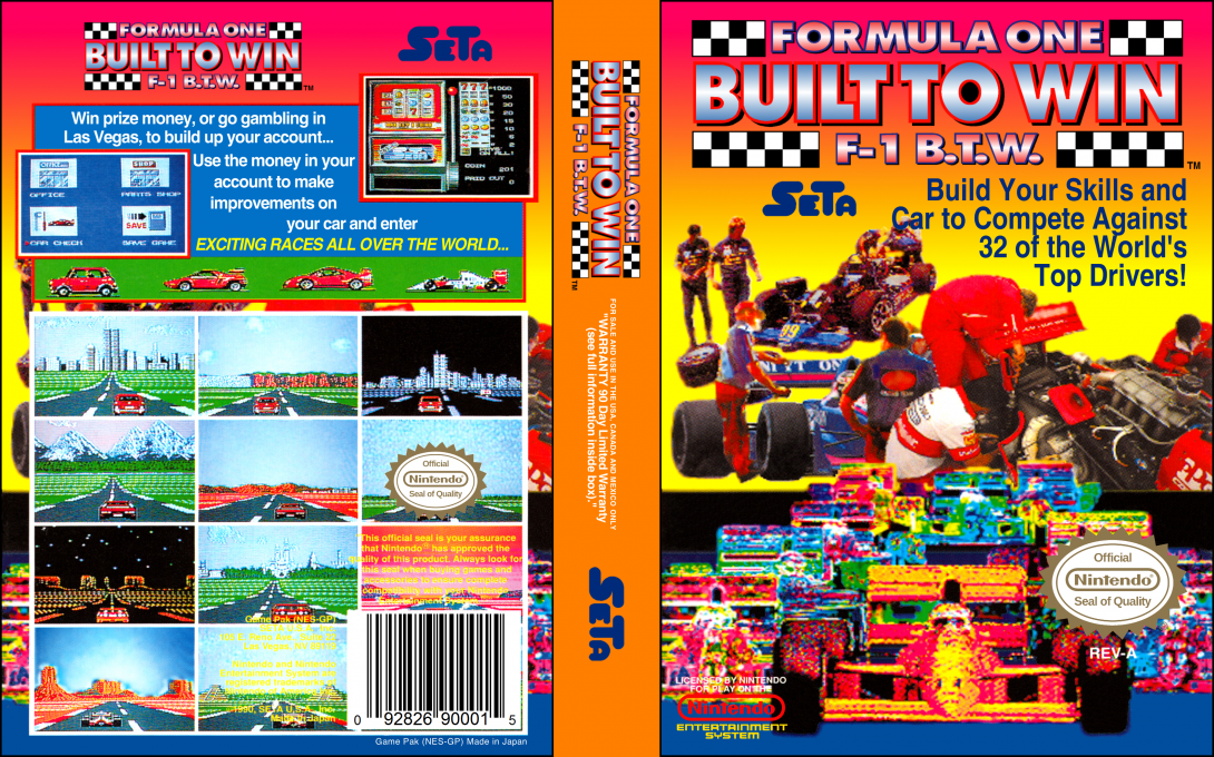 Formula One : Built to Win [US] nes 1990 Box Art