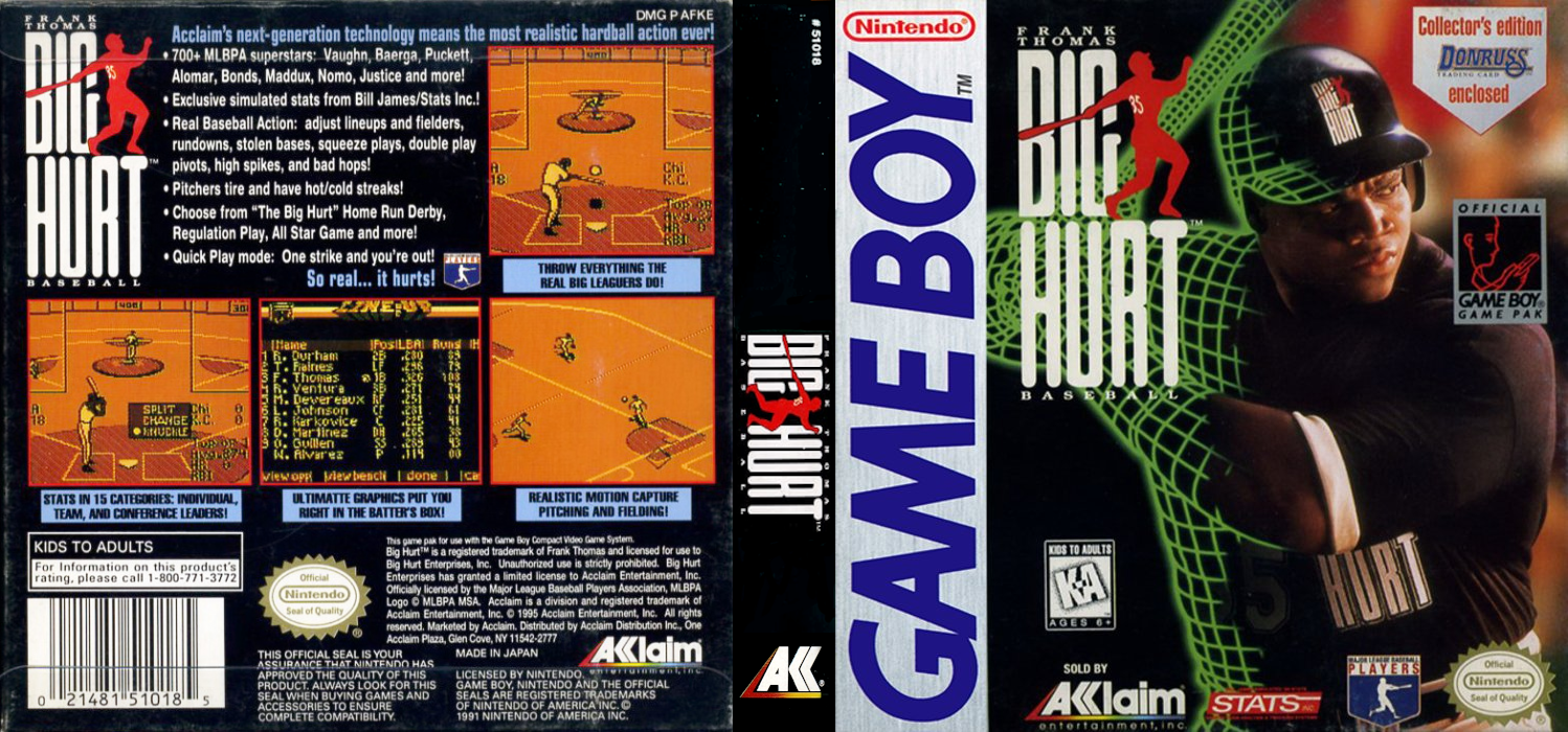 Frank Thomas Big Hurt Baseball [US,EU] gb 1995 Box Art