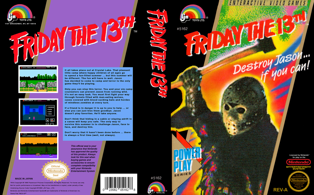 Friday the 13th [US] nes 1989 Box Art