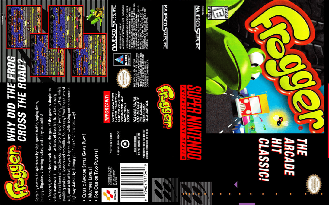 Frogger [US] snes 1998 Box Art