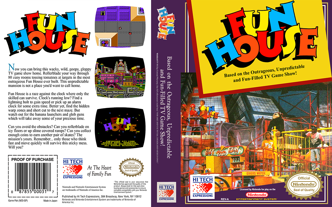 Fun House [US] nes 1991 Box Art