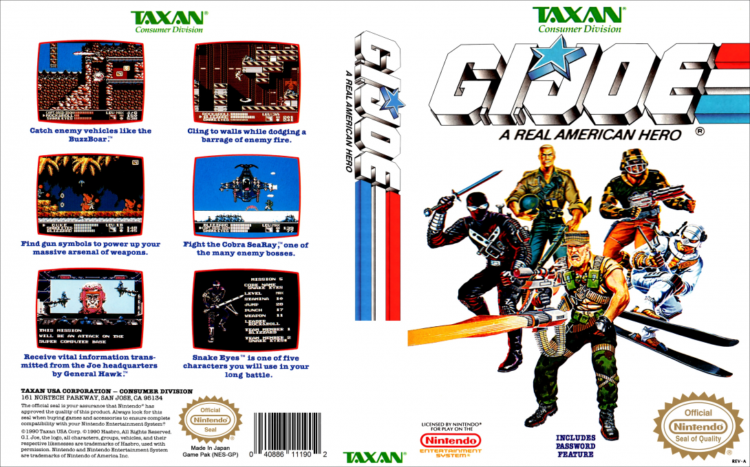 G.I. Joe : A Real American Hero [US] nes 1991 Box Art
