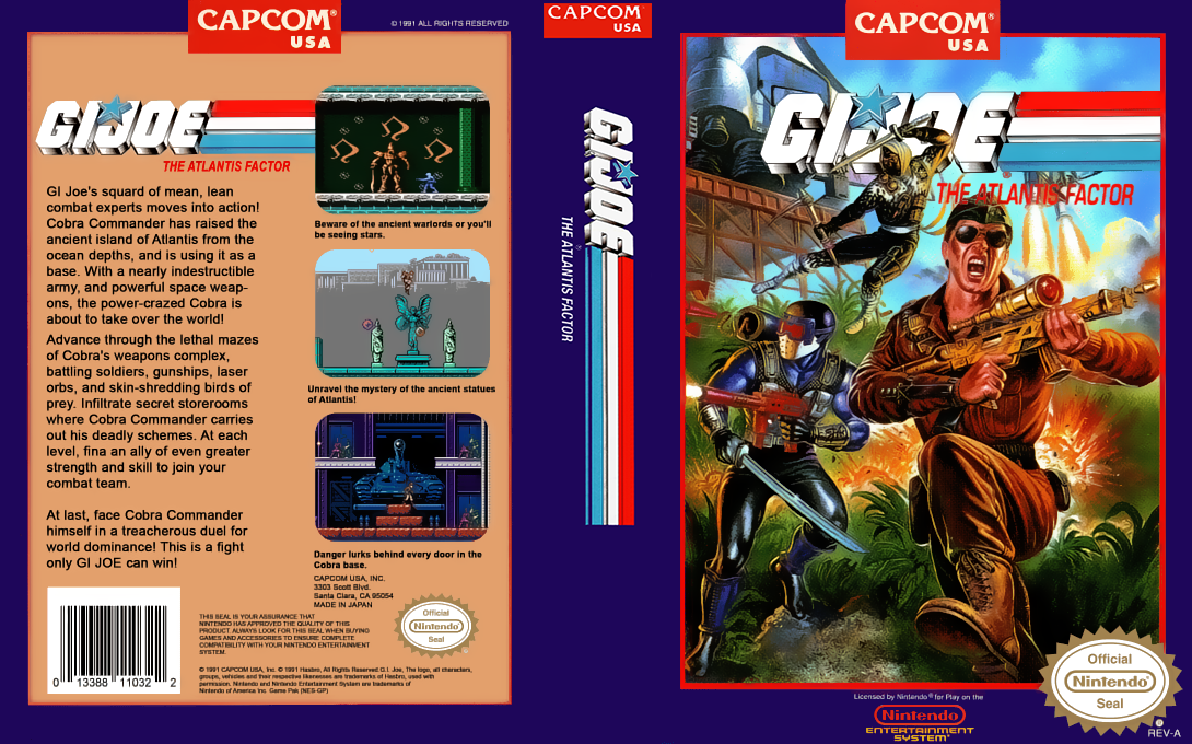 G.I. Joe : The Atlantis Factor [US] nes 1992 Box Art