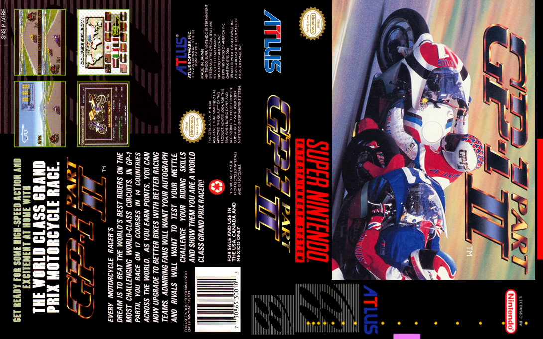 GP-1 Part II [US] snes 1994 Box Art
