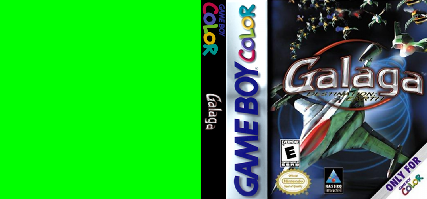 Galaga : Destination Earth [US] gbc 2000 Box Art