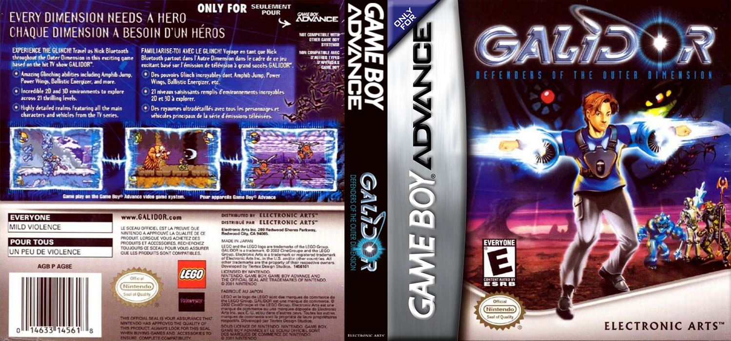 Galidor : Defenders of the Outer Dimension [US] gba 2002 Box Art