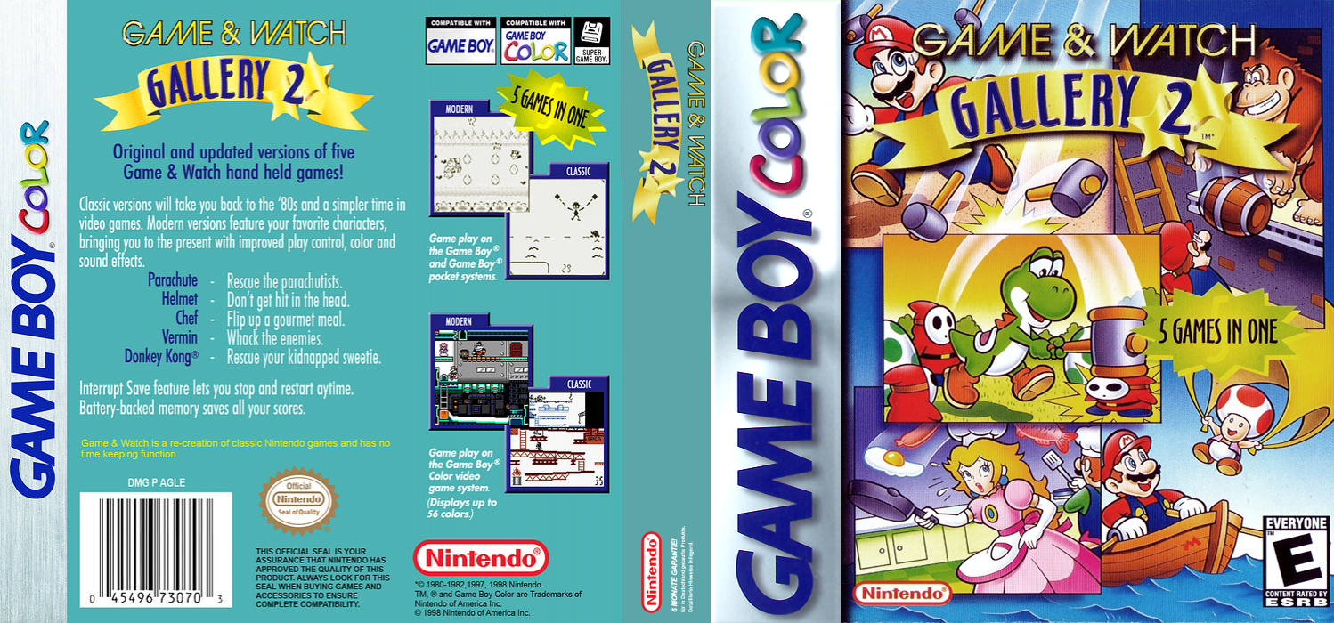Game & Watch Gallery 2 [US,EU] gbc 1998 Box Art