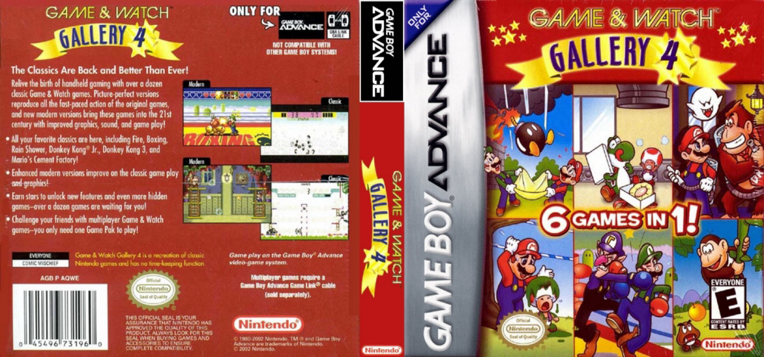 Game & Watch Gallery 4 [US] gba 2002 Box Art