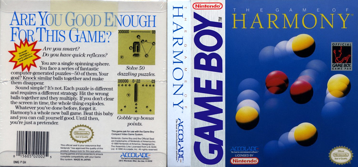 The Game of Harmony [US] gb 1995 Box Art