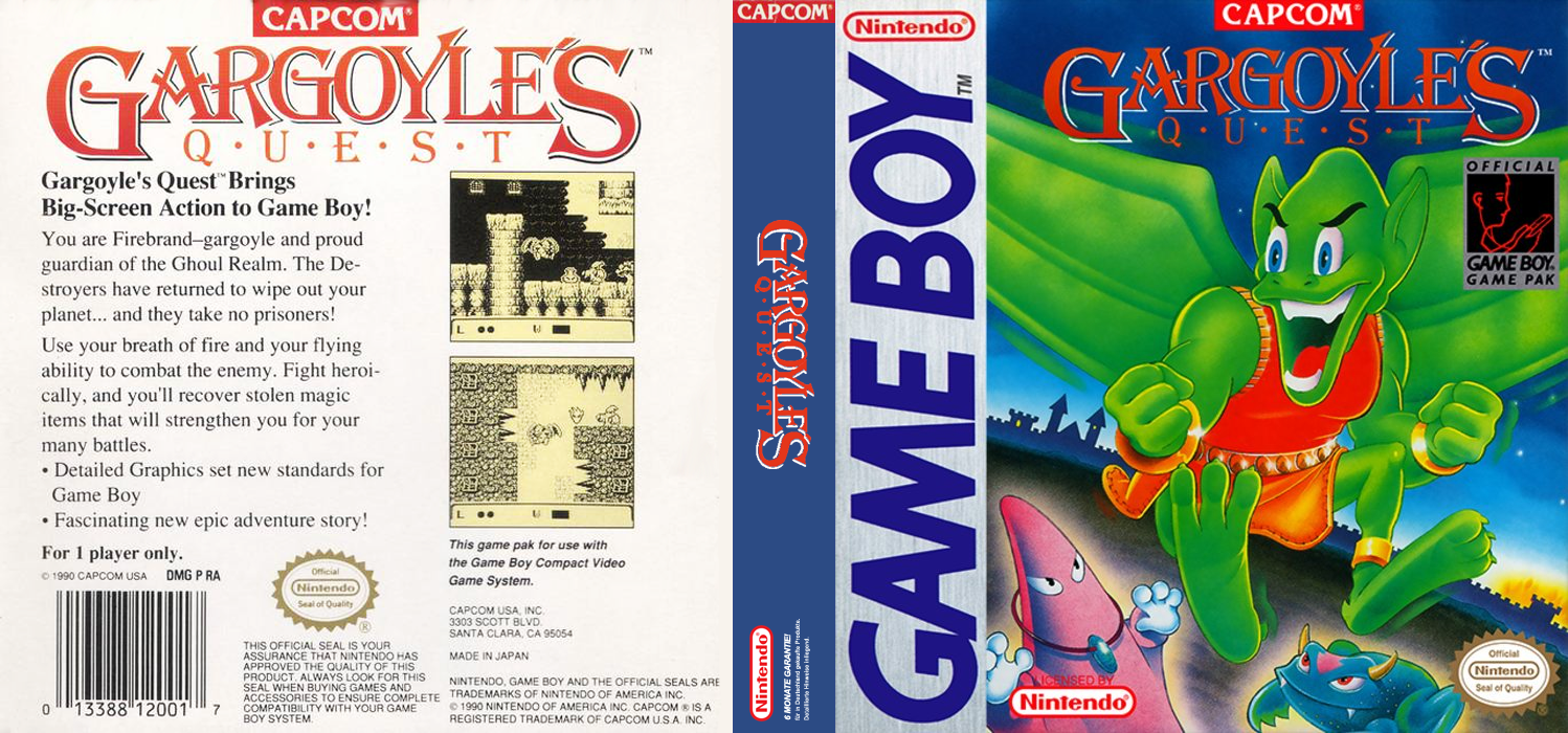 Gargoyle’s Quest [US,EU] gb 1990 Box Art