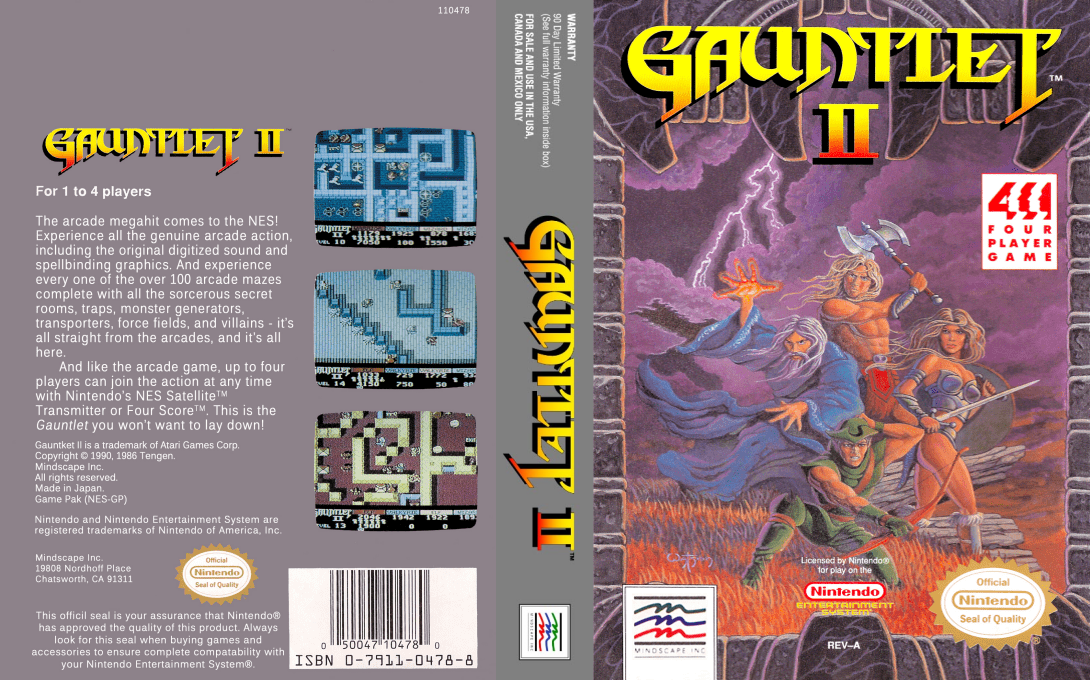 Gauntlet II [US] nes 1990 Box Art