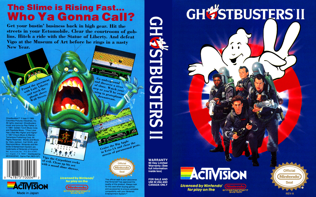 Ghostbusters II [US] nes 1990 Box Art