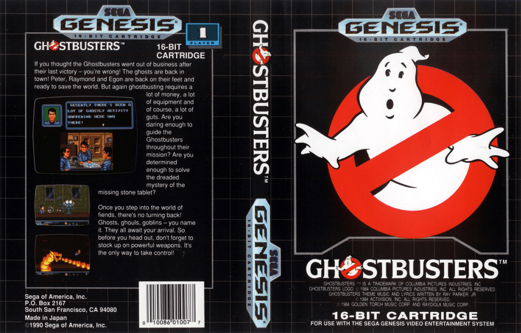 Ghostbusters [US,EU] segaMD 1990 Box Art
