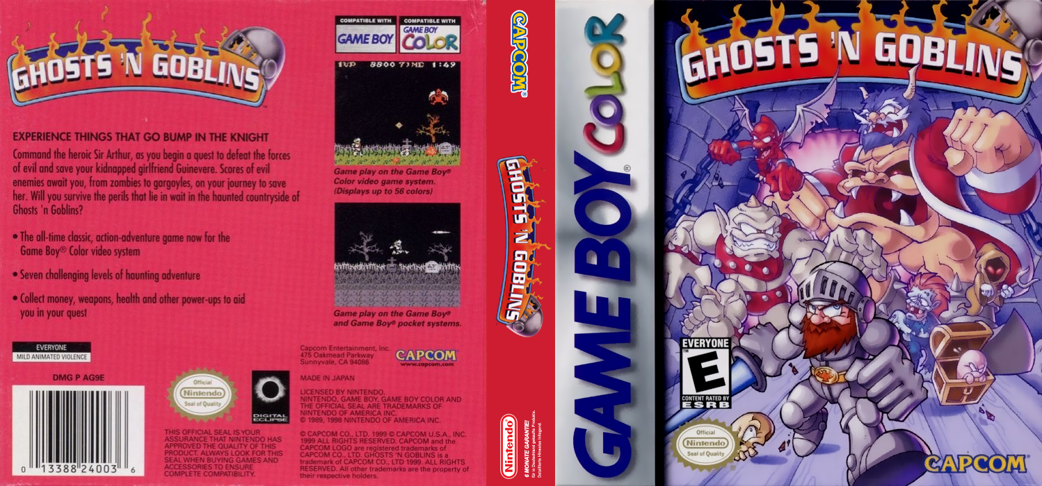 Ghosts ‘n Goblins [US,EU] gbc 2000 Box Art