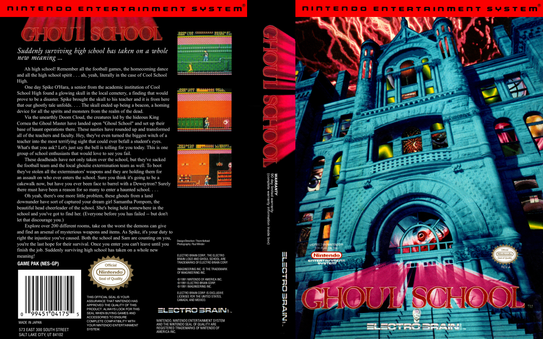 Ghoul School [US] nes 1992 Box Art