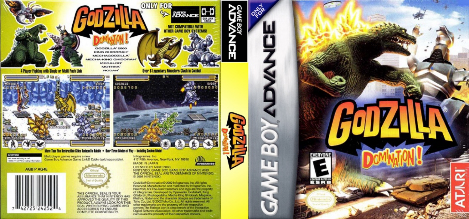 Godzilla : Domination ! [US] gba 2002 Box Art