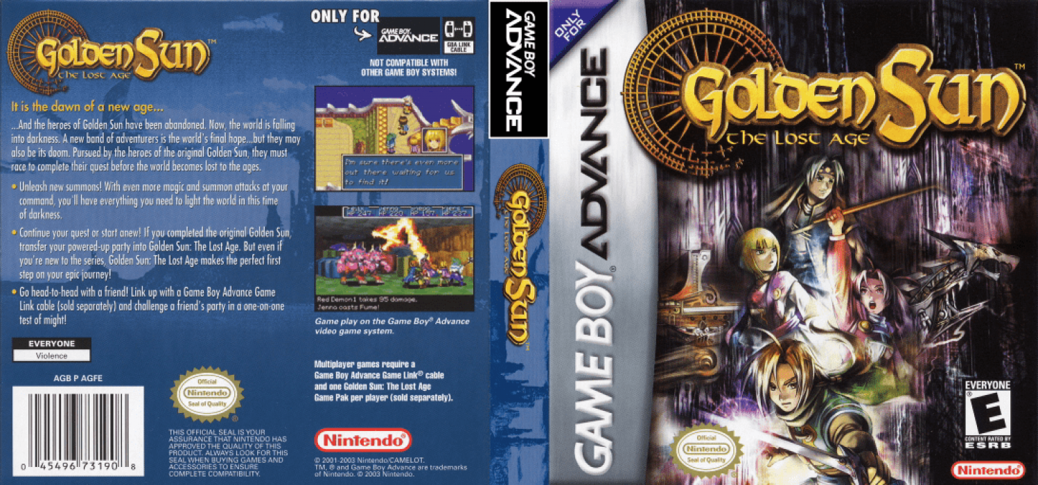 Golden Sun : The Lost Age [US,EU] gba 2003 Box Art