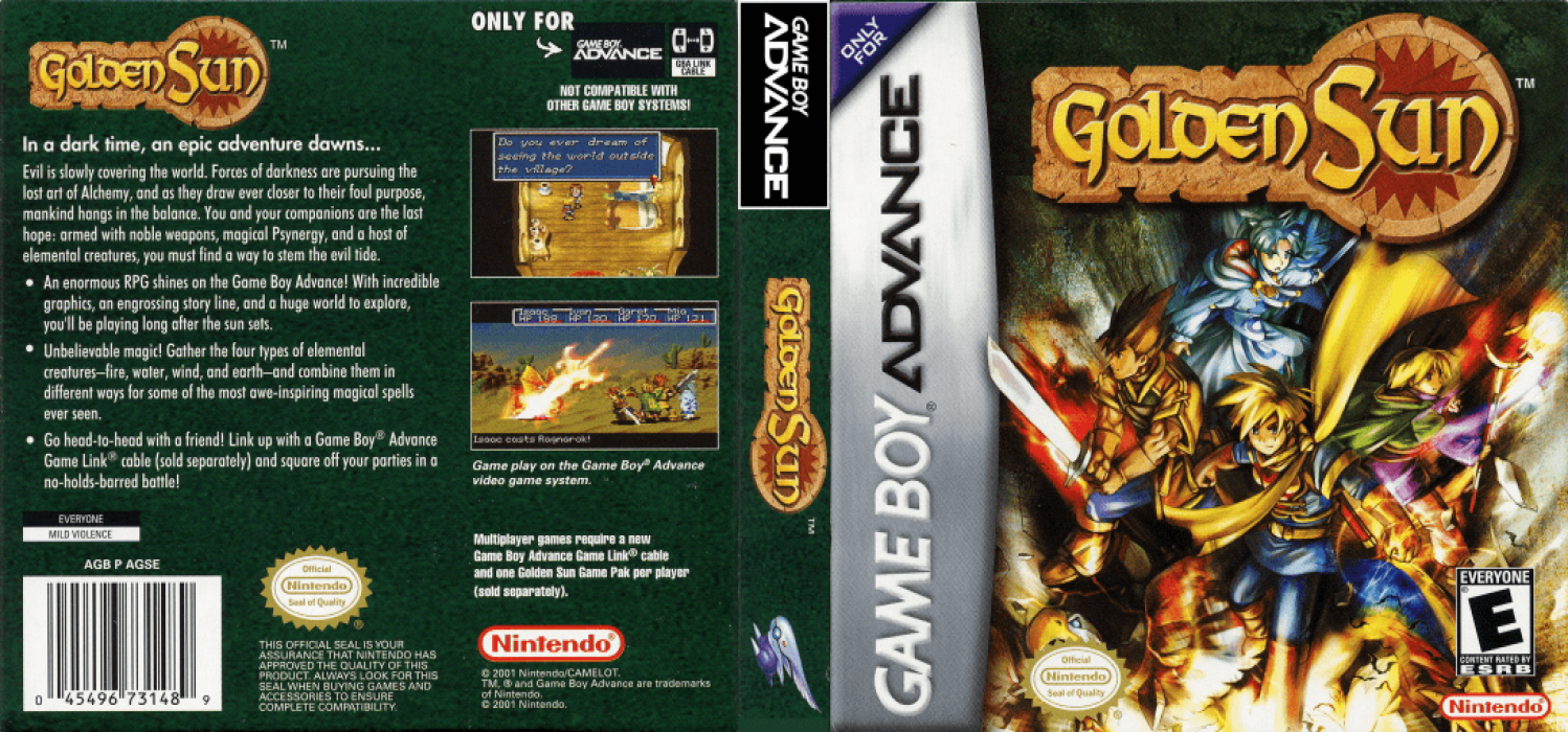 Golden Sun [US,EU] gba 2001 Box Art