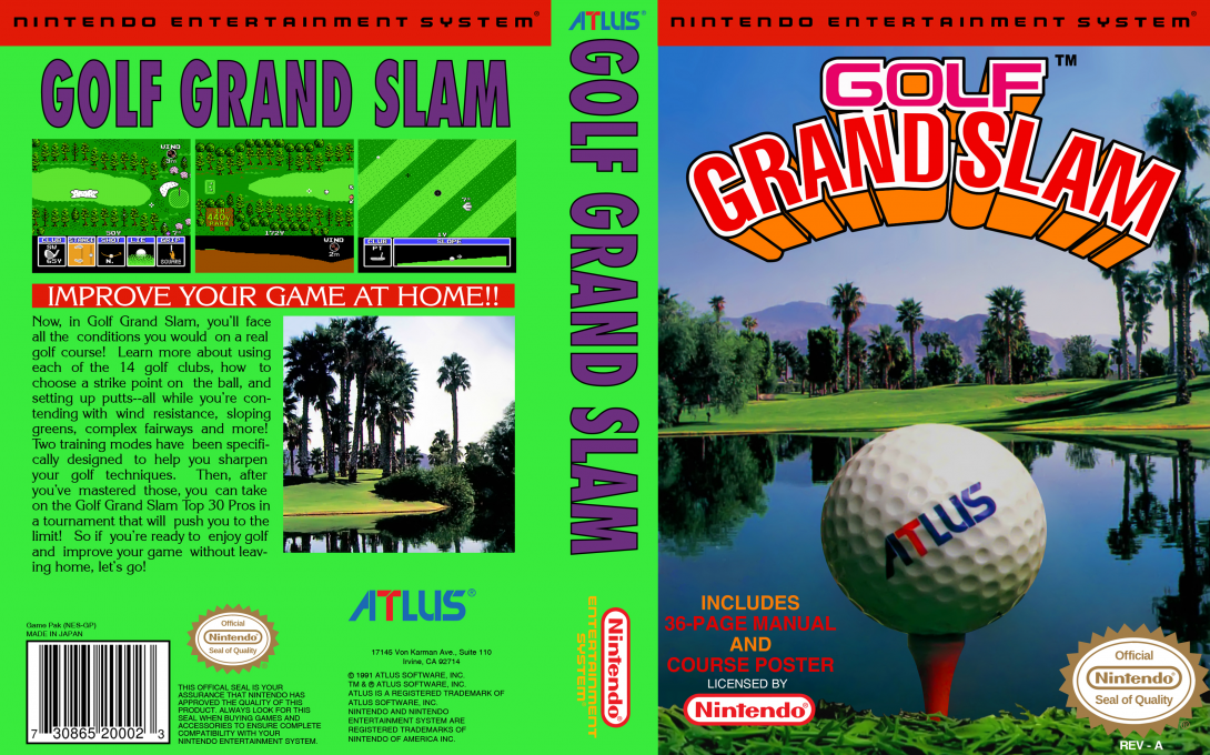 Golf Grand Slam [US] nes 1991 Box Art