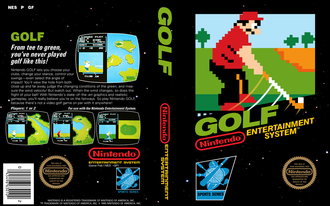 Golf [US] nes 1985 Box Art