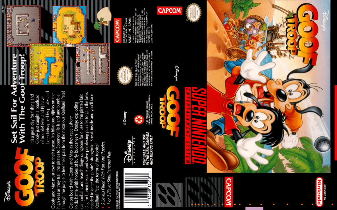 Goof Troop [US] snes 1993 Box Art