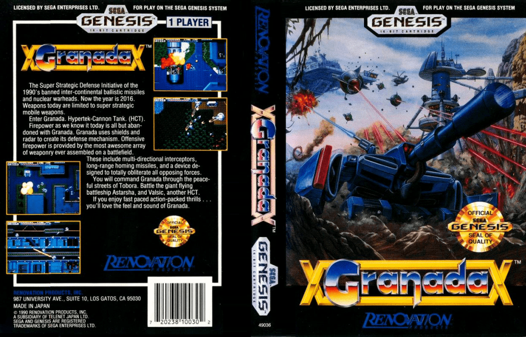 Granada [US,JP] segaMD 1990 Box Art