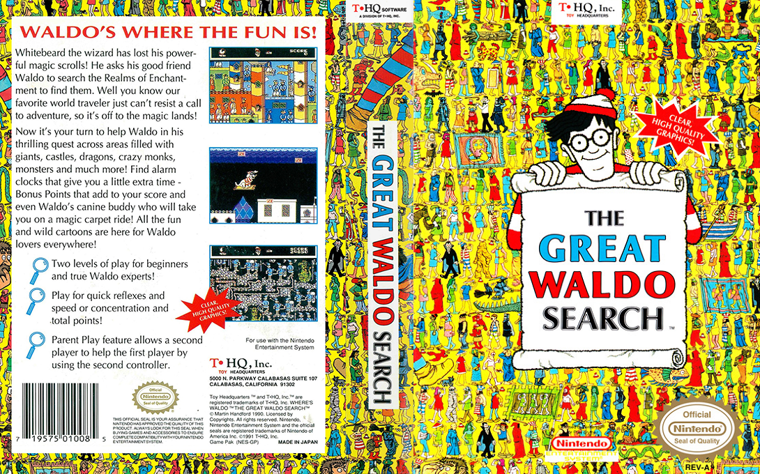 The Great Waldo Search [US] nes 1992 Box Art