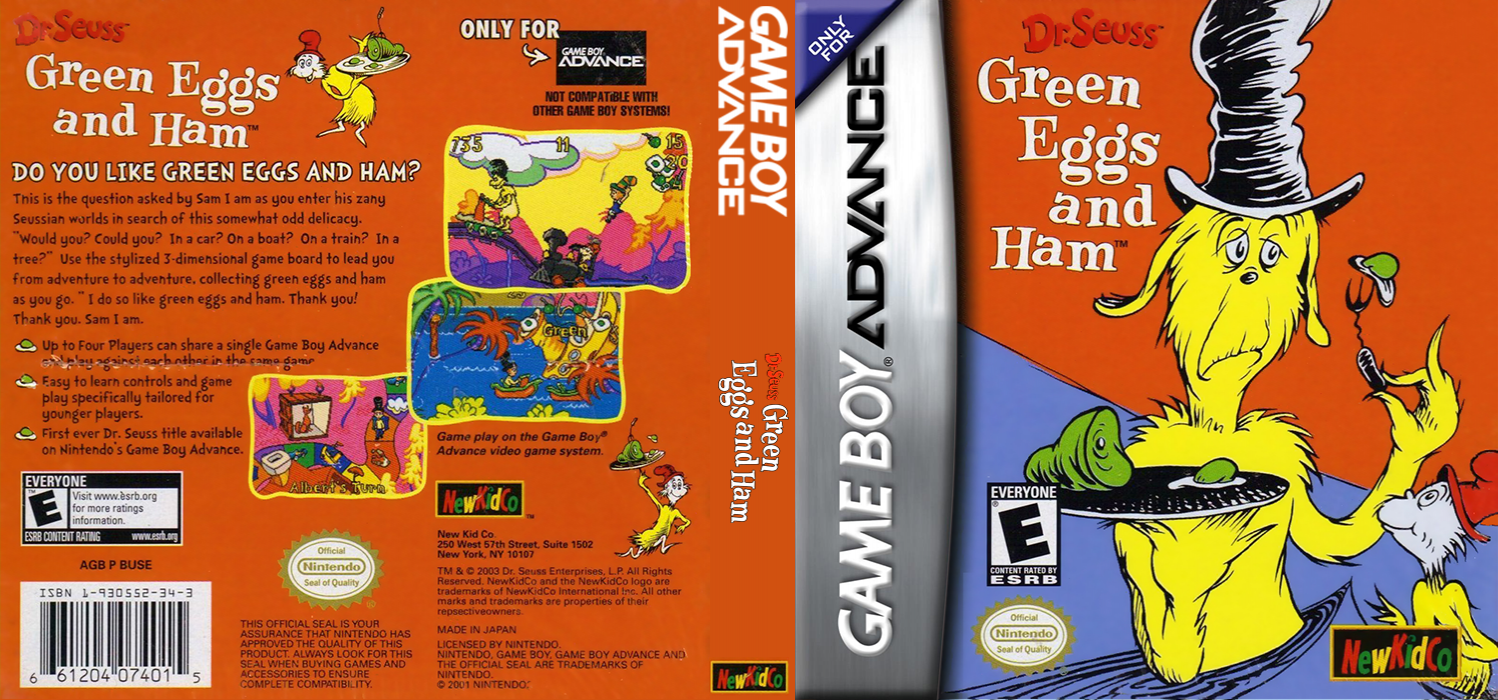 Dr. Seuss : Green Eggs and Ham [US] gba 2003 Box Art